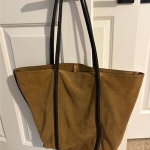 Zara Tan Suede Tote Bag